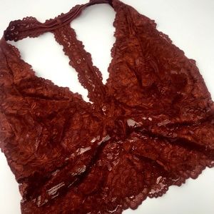 Free People Halter Lace Bralette